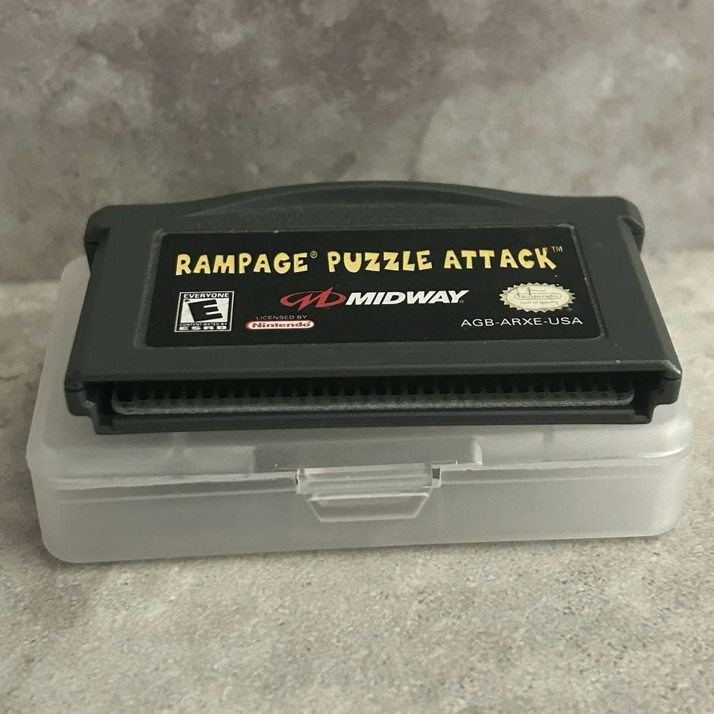 Rampage Puzzle Attack (Nintendo Game Boy Advance, 2001) Case Included